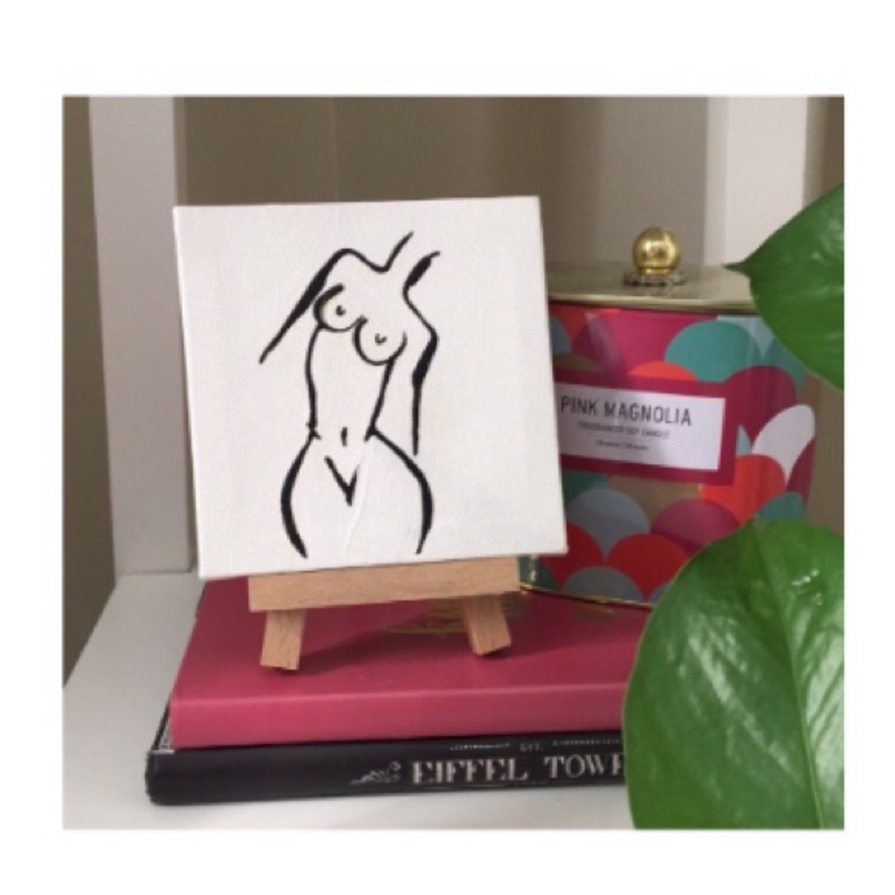 NWT • Original Work of Art • Nude Silhouette